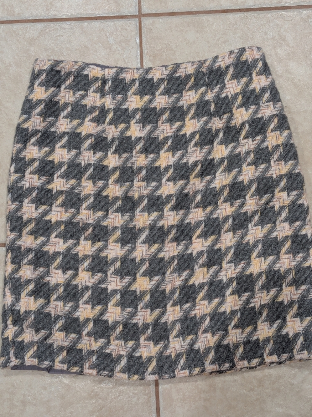 Jaclyn Smith Gray Houndstooth Pencil Skirt Size Large
